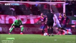 Alberto Moreno Great Goal ~ Sevilla vs Barcelona 1 0  La Liga  09 02 2014 HD