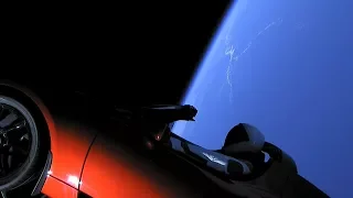 Запуск в космос электромобиля Tesla Roadster на ракете Falcon Heavy 6.02.2018  Tesla Roadster launch