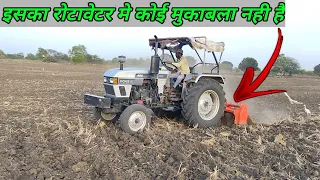 रोटावेटर के लिए सबसे ताकतवर ट्रैक्टर है ये 🤯 | Eicher 485 Vs Rotavator | Eicher 485 On Rotavator