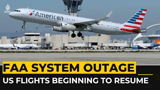 US flights beginning to resume after FAA system failure