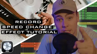 HOW TO MAKE RECORD SPEED UP AND SLOW DOWN EFFECT  (TAPE STOP AND START)| LOGIC PRO X