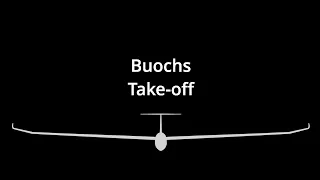 Takeoff with a glider in Buochs, Switzerland