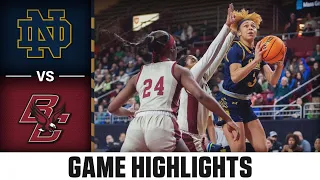 Notre Dame vs. Boston College Game Highlights | 2023-24 ACC Women's Basketball