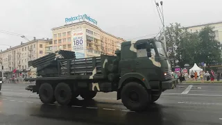 Минск. Проезд военной техники на репетицию парада