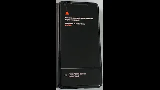 Pixel boot error | The device is corrupt.It can't be trusted and may not work properly