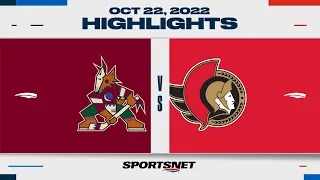 NHL Highlights | Coyotes vs. Senators - October 22, 2022