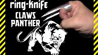 How to make a ring knife, dagger hidden CLAWS PANTHER  Deadly paw killer  Self defense and attack!
