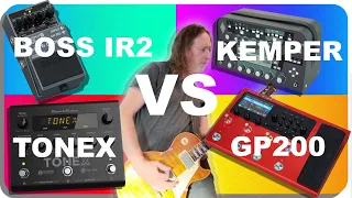 Kemper vs Valeton GP200 vs Boss IR2 vs Tonex - Digital Amp Shootout.