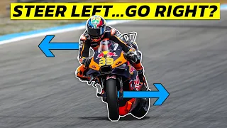 Why MotoGP Riders Turn Left, To Go Right!