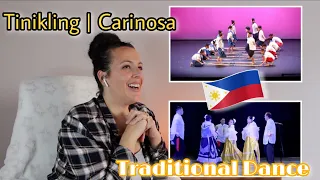 FILIPINO Tinikling  And Carinosa Traditional DANCE | REACTION | WOW 😱