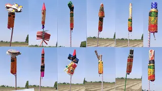All Crackers on  Rocket | Crackers Experent | Diwali Experiment | Rocket Experiment । Part - 2