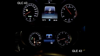 Mercedes GLC 43 AMG vs. Mercedes GLE 43 AMG - Acceleration Sound 0-100, 0-200 km/h