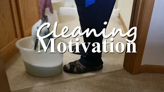 Well The Kitchen Floor was a mess || Cleaning Motivation