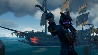 The Flying Dutchman serving the flame Sea of Thieves