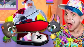 BABBO NATALE CATTIVO ha UCCISO TALKING ANGELA su TALKING TOM AMICI!