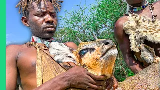 Hunting and Eating Rare African Animals with the Hadza Tribe!!