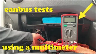 CANBUS tests with a multimeter - Two basic checks everyone should know!