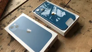 unboxing🍏 iPhone 13 blue (128G)+ cute/fun accessories