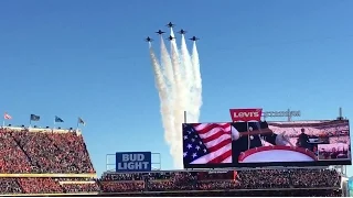 Blue Angels Fly Over Super Bowl 50 at Levi's Stadium