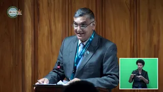 Fijian Member of Parliament Virendra Lal delivers his maiden speech