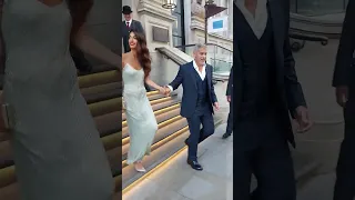 George Clooney and Amal Clooney leaving Hotel in London