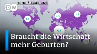 Sinkende Geburtenraten: Können in Zukunft Stellen nicht mehr besetzt werden? | DW Nachrichten