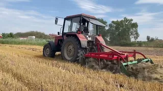 Mtz820.2 +9 kapás gruber .Tarló hántás !