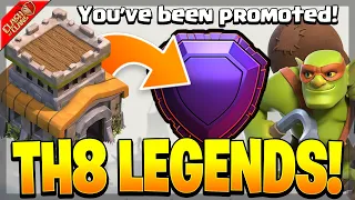 I Pushed my TH8 to Legends League with Sneaky Goblins! - Clash of Clans