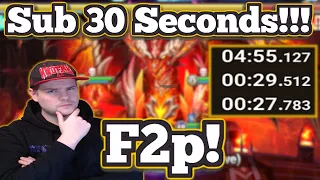 Fastest Dragons Abyss Hard! Sub 30sec AVG 99% Consistent! - Summoners War