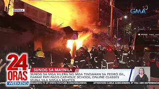 Sunog sa mga hilera ng mga tindahan sa Pedro Gil, damay pati Paco Catholic... | 24 Oras Weekend