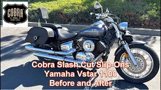 Cobra Slip-on Mufflers on Yamaha VSTAR 1100 Custom