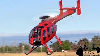 NOTAR helicopter startup and take off at Oakdale, CA