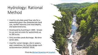 Hydrology: Rational Method Peak Runoff Determination and Example Problem