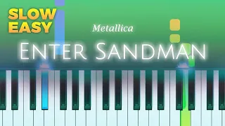 Metallica - Enter Sandman - SLOW EASY Piano TUTORIAL by Piano Fun Play