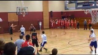 Kid(13) scores full court shot TWICE on camera! [INSANE]