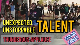 😱The Biggest Cheers and Applause Ever!💯Walkup Singer in Public🔥🍀Whitney Houston - I Have Nothing