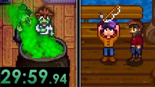 Who Can Get More Stardew Cutscenes in 30 Mins? w/ @ThermChannel