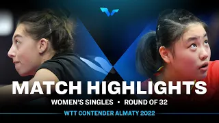 Pauline Chasselin vs Xu Yi | WS | WTT Contender Almaty 2022 (R32)