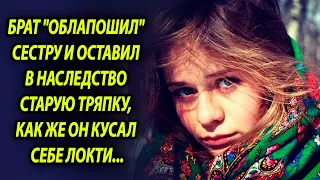 Брат "облапошил" сестру и оставил в наследство старую тряпку, позже он кусал себе локти