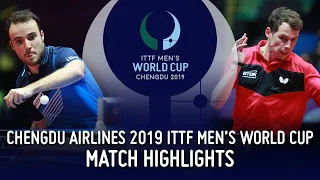 Simon Gauzy vs Jonathan Groth | 2019 ITTF Men's World Cup Highlights (Group)