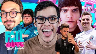 JOGUEI FALL GUYS com os STREAMERS! Ft. Mylon, Axt, Pato Papão, Tecnosh, CellinRJ ...+