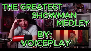 A WHOLE MUSICAL IN 4 MINUTES!!!!!!! Blind reaction to Voiceplay - The Greatest Showman Medley