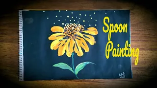 Spoon painting | easy technique for acrylic painting