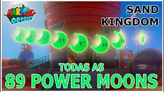 SUPER MARIO ODYSSEY - TODAS AS 89 POWER MOONS DE SAND KINGDOM