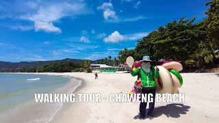 4K Koh Samui and Amazing Chaweng beach | Virtual walking tour - Streets of Thailand 2021