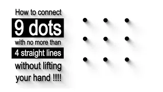 Can You Solve This Dot Puzzle?| How to Connect 9 Dots With 4 Straight Lines?