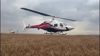 Dr. André Coetzee took the new Bell 230 for a test flight today.