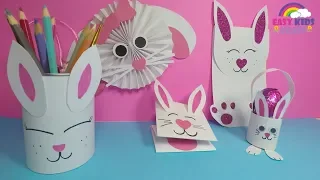 Easy Paper Bunny Craft for Kids | DIY Easter Paper Crafts