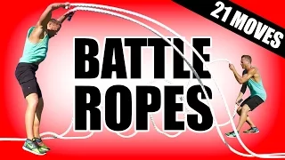 21 BEST BATTLE ROPES EXERCISES | Battling Rope Exercises For Muscle Ropes Workouts