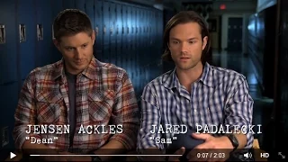 Supernatural 200th ep."Fan Fiction" Behind the Scenes chat with Jensen & Jared [HD] [cc]